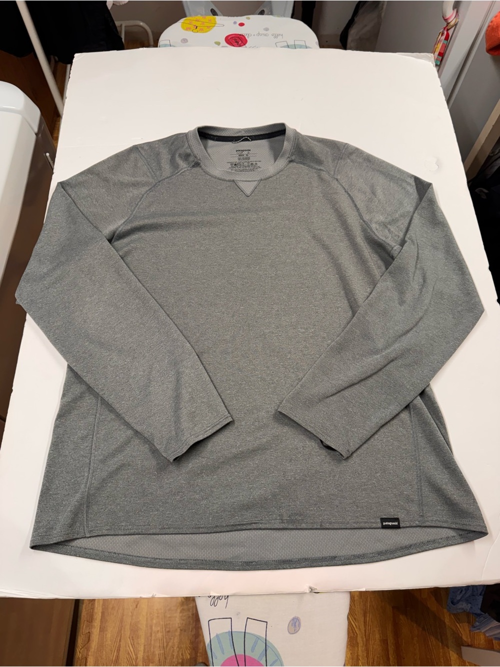 Patagonia Capilene 3 Midweight Shirt Mens XL Gray Long Sleeve Base Layer Hiking